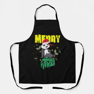 Christmas Panda Apron