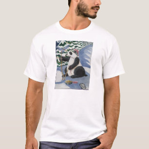 Christmas Panda Bear by Toni Donelow Stewart T-Shirt