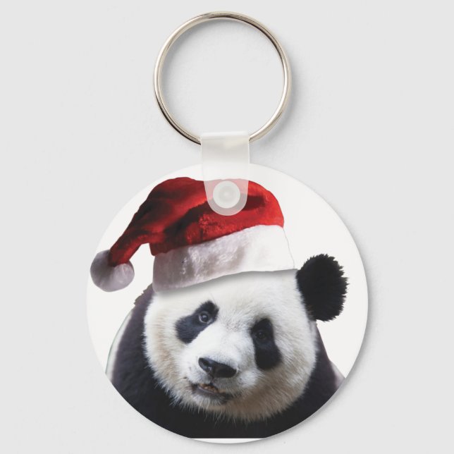 Christmas Panda Bear Key Ring (Front)