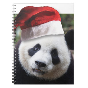 Christmas Panda Bear Spiral Notebook