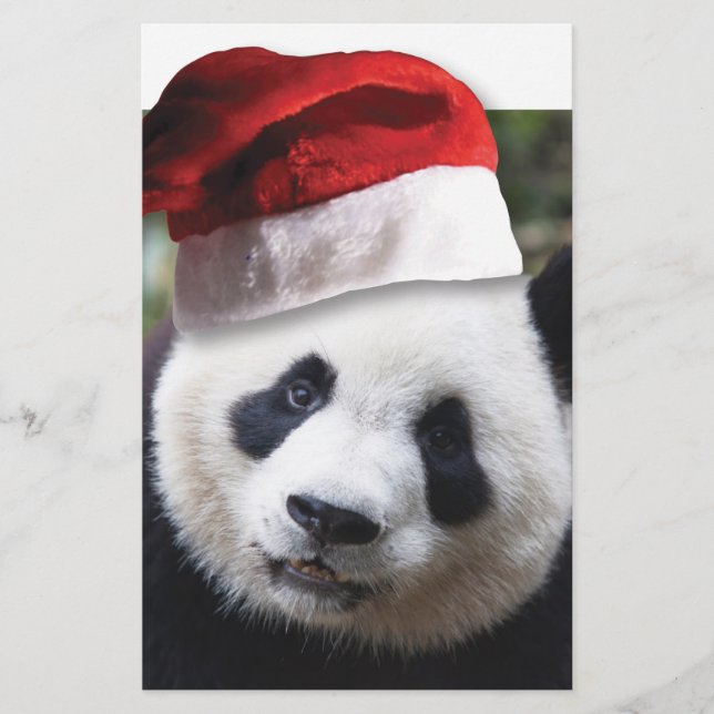 Christmas Panda Bear Stationery (Front)