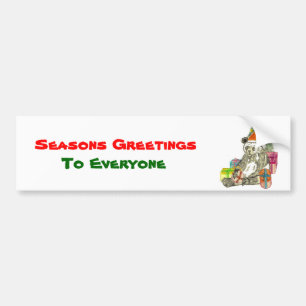 Christmas Panda Bumper Sticker