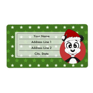 Christmas panda cartoon