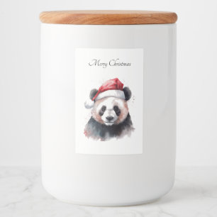 Christmas Panda, customisable Food Label