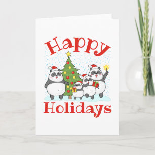 Christmas Panda Family Holiday Card