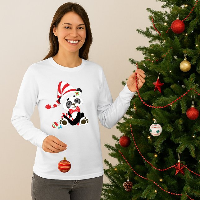Christmas Panda Holiday T-Shirt (Creator Uploaded)