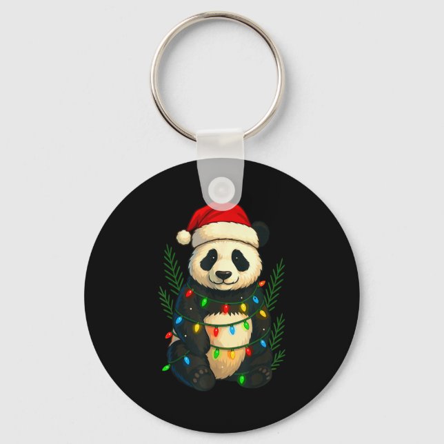 Christmas Panda  Key Ring (Front)