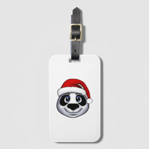 Christmas Panda Luggage Tag