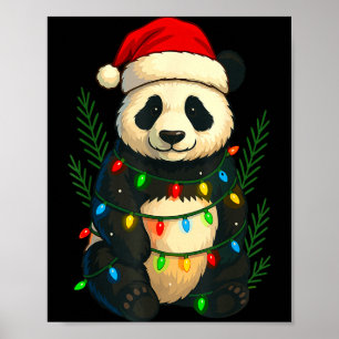 Christmas Panda Poster