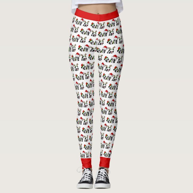 Christmas Pandas Leggings (Front)