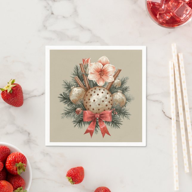 Christmas Panettone Arrangement Napkin (Insitu)