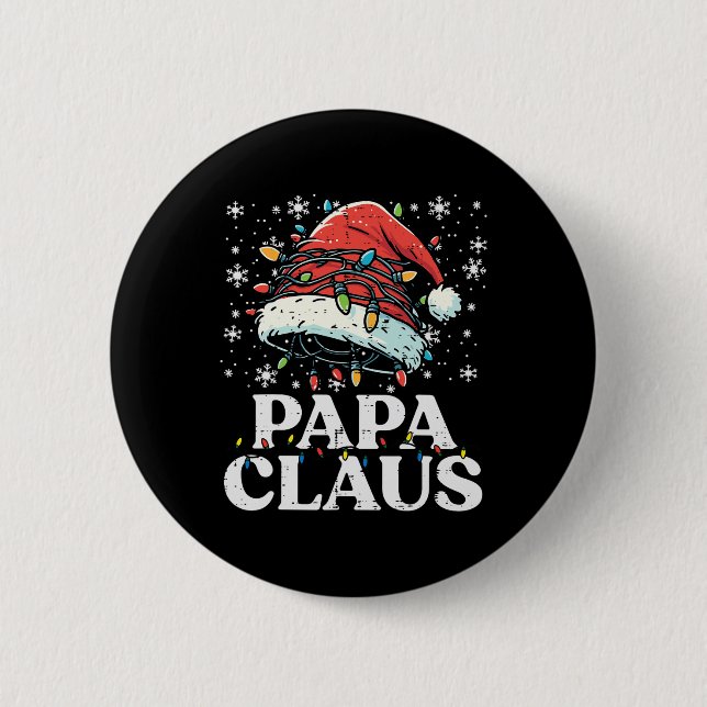 Christmas Papa Claus Xmas Dad Family Matching Gran 6 Cm Round Badge (Front)