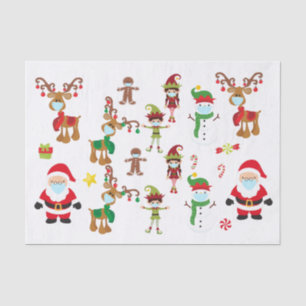 Christmas Paper 2020 Face Mask Santa Reindeer