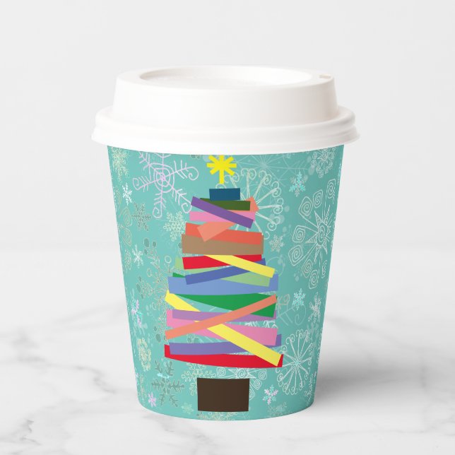 Christmas Paper Cup - Funky Christmas Tree  (Front)