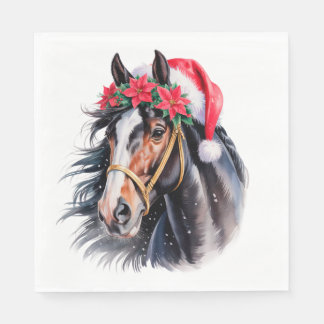 Christmas Paper Napkin / beautiful Paint horse