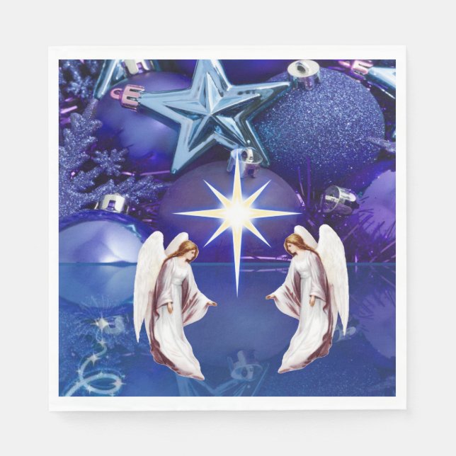 Christmas Paper Napkins, Christmas Angel Napkin (Front)