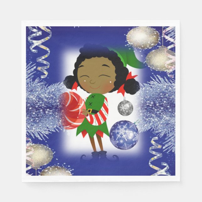 Christmas Paper Napkins, Elf Napkin (Front)