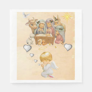 Christmas Paper Napkins, Jesus Christ Napkin