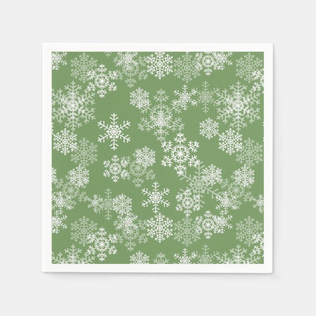 Christmas Paper Napkins-Snowflakes Napkin (Front)