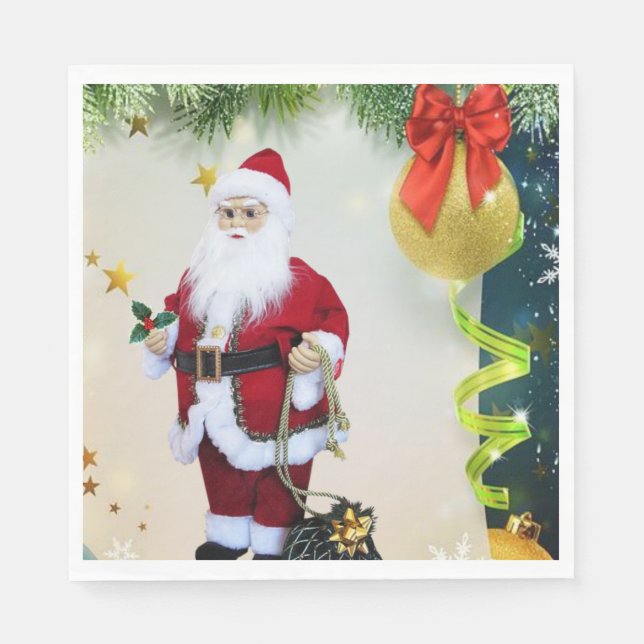 Christmas Paper Napkins, Snowman Napkin (Front)