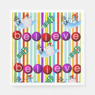 Christmas Paper Napkins, Snowman  Napkin