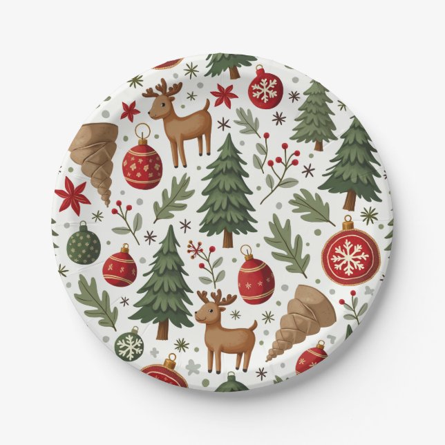 Christmas Paper Party Plate (Front)