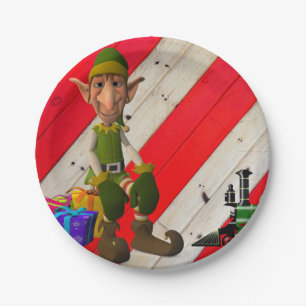 Christmas Paper Plates, Elf Paper Plate