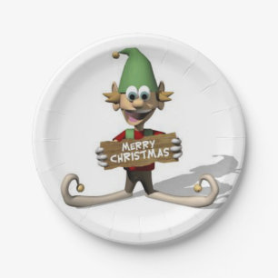 Christmas Paper Plates, Elf Plate
