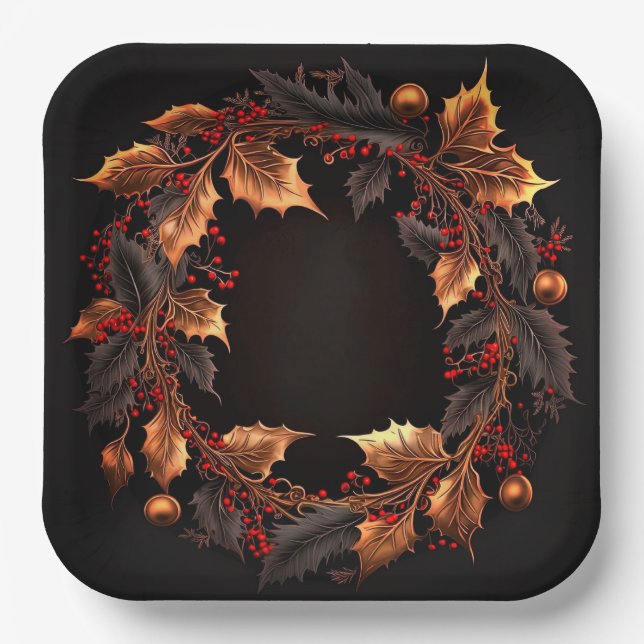 Christmas paper plates fancy (Front)