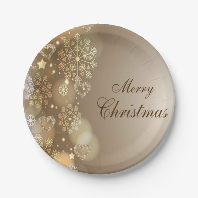 Christmas Paper Plates, Merry Christmas Paper Plate (Front)
