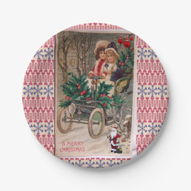 Christmas Paper Plates, Merry Christmas Plate (Front)