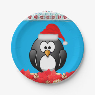 Christmas Paper Plates, Penguin Plate