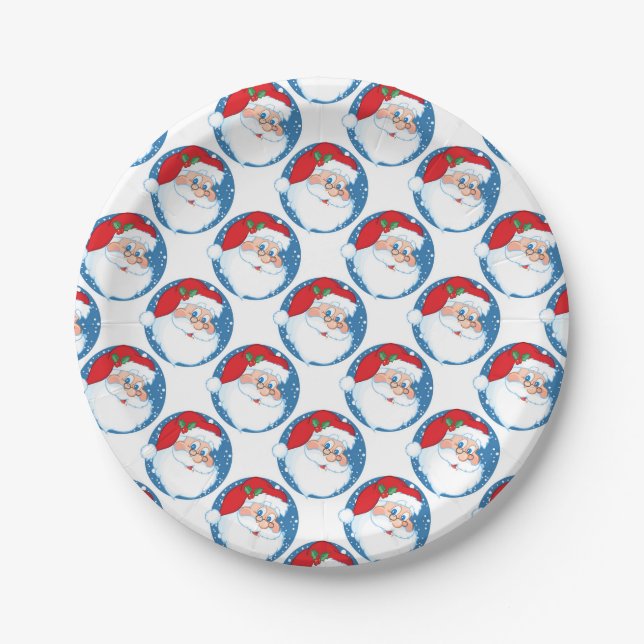 Christmas Paper Plates/Santa Claus Plate (Front)