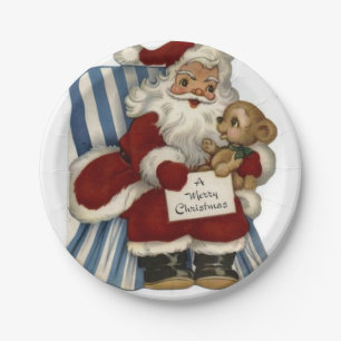 Christmas Paper Plates, Santa Paper Plate