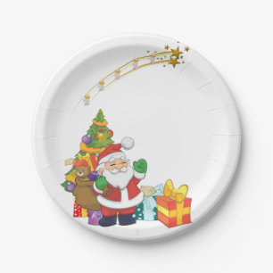 Christmas Paper Plates, Santa Paper Plate