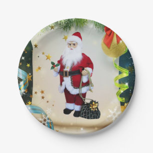 Christmas Paper Plates, Santa Paper Plate