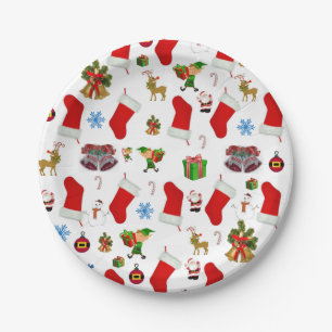Christmas Paper Plates, Snowman Plate
