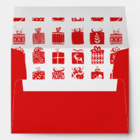 Christmas Parcels Red And White With Address