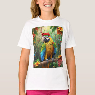Christmas Parrot As Santa Claus-76349 T-Shirt