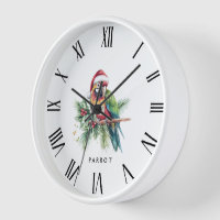 Christmas Parrot Roman Numerals