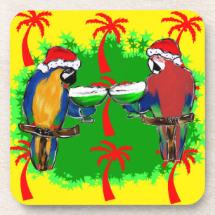 CHRISTMAS PARROTS COASTER