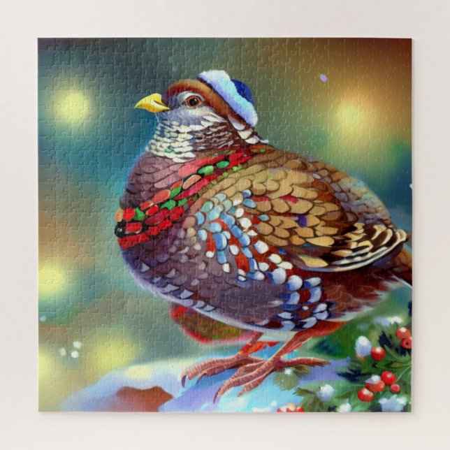 Christmas Partridge (4) Jigsaw Puzzle (Vertical)