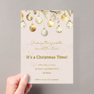 Christmas party acrylic invitations