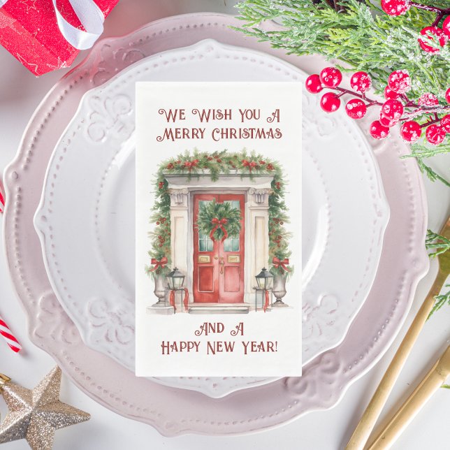 Christmas Party At Home Napkin (Christmas Party At Home Paper Napkin Guest Towels)