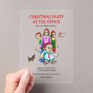 Christmas Party At The Office Acrylic Invitations
