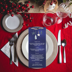 Christmas party blue gnome nordic menu