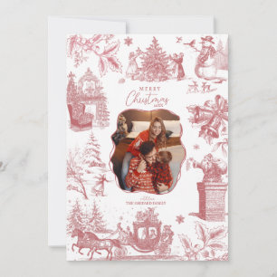 Christmas Party Chinoiserie Photo Holiday Card