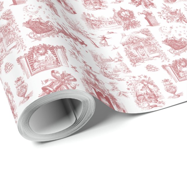 Christmas Party Chinoiserie Wrapping Paper (Roll Corner)