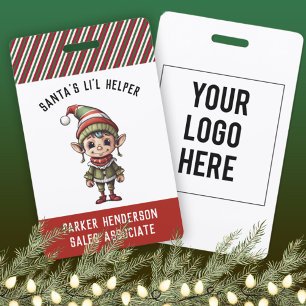 Christmas Party Elf Name Tag ID Badge
