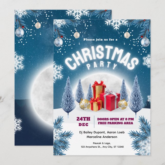 Christmas Party Event Flyer Invitation (Front/Back)